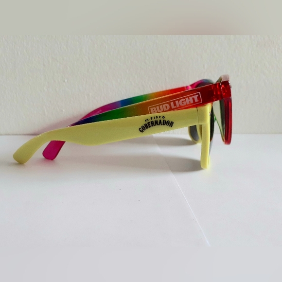 2 for 1 boozy swag rainbow and lime green sunglasses. Happy Pride! - Picture 12 of 13